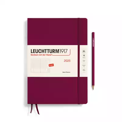 PLANER TYGODNIOWY PIONOWY LEUCHTTURM1917 COMPOSITION (B5) 2025 PORT RED (BORDOWY)