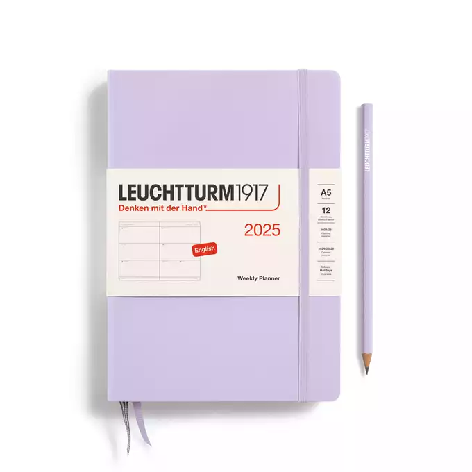 PLANER TYGODNIOWY POZIOMY LEUCHTTURM1917 MEDIUM (A5) 2025 LILAC (LILIOWY)