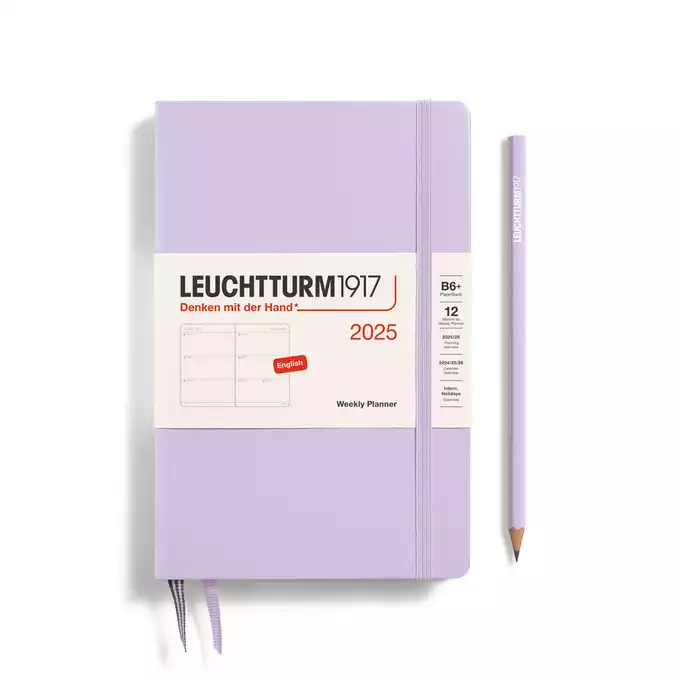 PLANER TYGODNIOWY POZIOMY LEUCHTTURM1917 PAPERBACK (B6+) LILAC (LILIOWY)