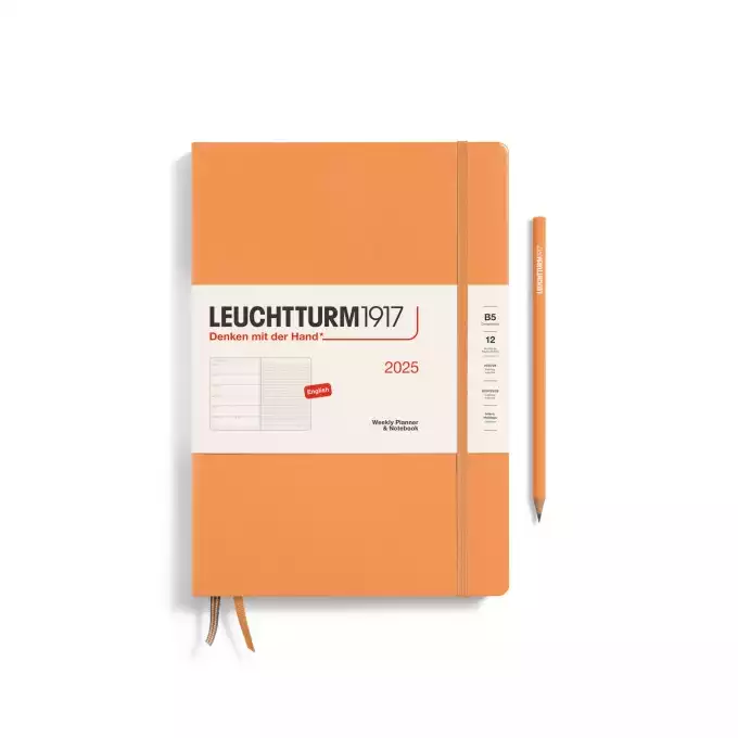 PLANER TYGODNIOWY Z NOTATNIKIEM LEUCHTTURM1917 COMPOSITION (B5) 2025 APRICOT (MORELOWY)