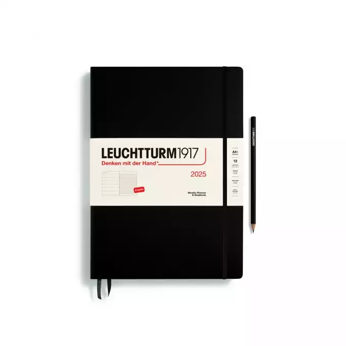 PLANER TYGODNIOWY Z NOTATNIKIEM LEUCHTTURM1917 MASTER (A4+) 2025 CZARNY