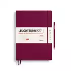 PLANER TYGODNIOWY Z NOTATNIKIEM LEUCHTTURM1917 MASTER (A4+) 2025 PORT RED (BORDOWY)