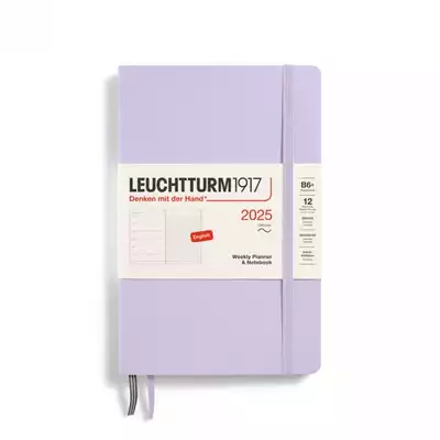 PLANER TYGODNIOWY Z NOTATNIKIEM LEUCHTTURM1917 W MIĘKKIEJ OPRAWIE PAPERBACK (B6+) 2025 (LILAC) LILIOWY