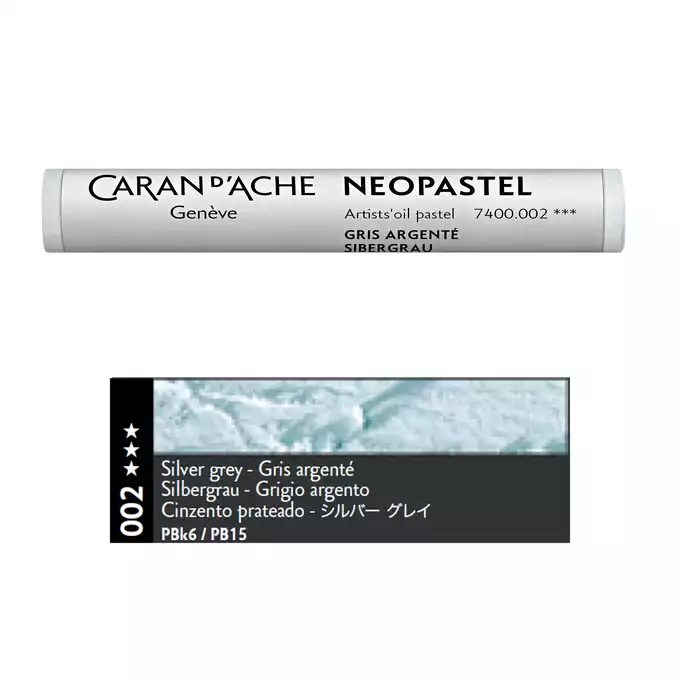 Pastela olejna Caran d’Ache NeoPastel, kolor 002 Silver Grey