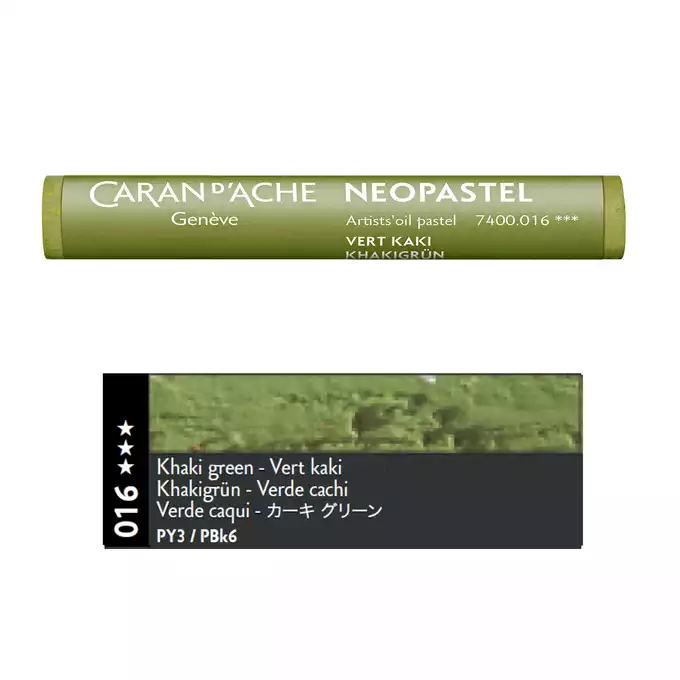 Pastela olejna Caran d’Ache NeoPastel, kolor 016 Khaki Green