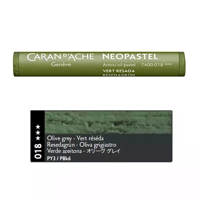 Pastela olejna Caran d’Ache NeoPastel, kolor 018 Olive Grey