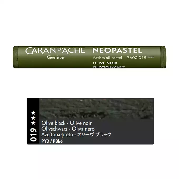 Pastela olejna Caran d’Ache NeoPastel, kolor 019 Olive Black