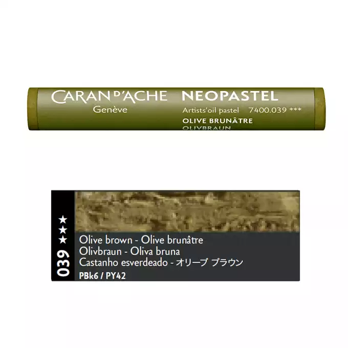 Pastela olejna Caran d’Ache NeoPastel, kolor 039 Olive Brown