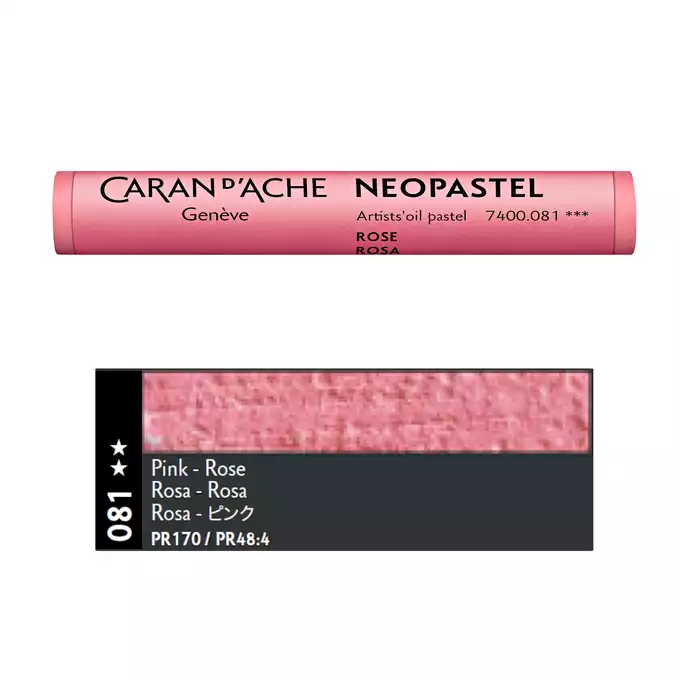 Pastela olejna Caran d’Ache NeoPastel, kolor 081 Pink