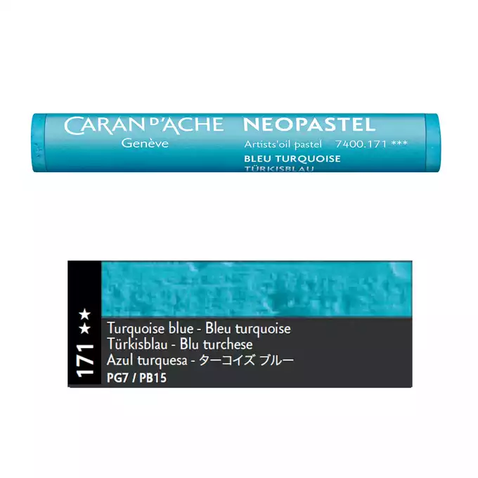 Pastela olejna Caran d’Ache NeoPastel, kolor 171 Turquoise Blue