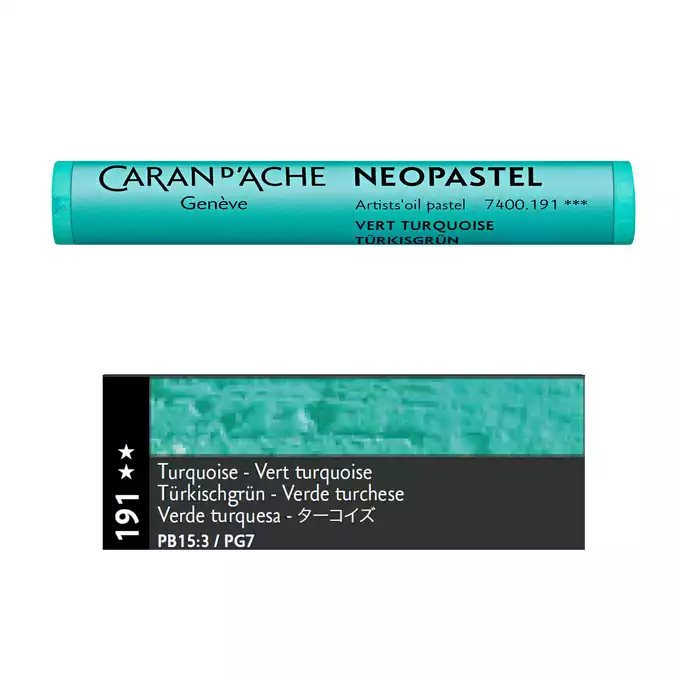 Pastela olejna Caran d’Ache NeoPastel, kolor 191 Turquoise Green