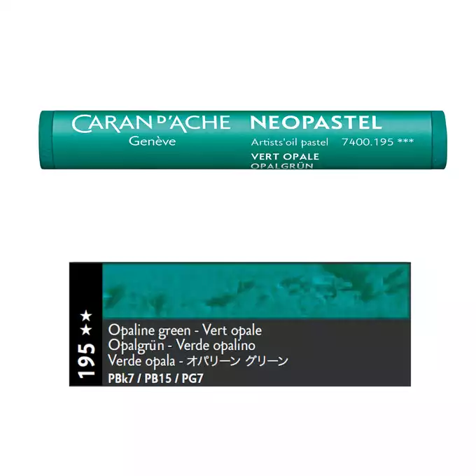 Pastela olejna Caran d’Ache NeoPastel, kolor 195 Opaline Green