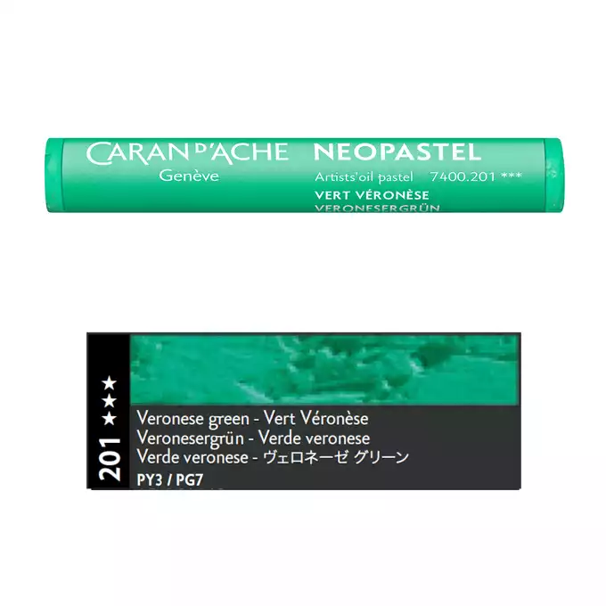 Pastela olejna Caran d’Ache NeoPastel, kolor 201 Veronese Green