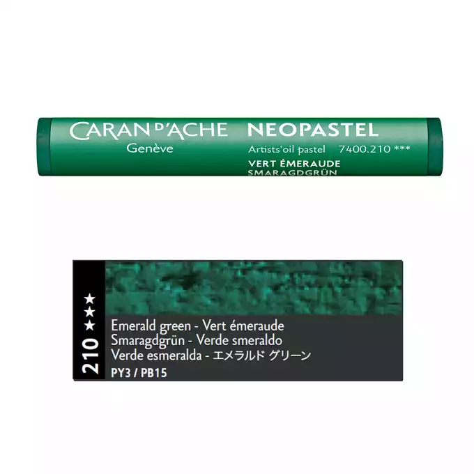 Pastela olejna Caran d’Ache NeoPastel, kolor 210 Emerald Green