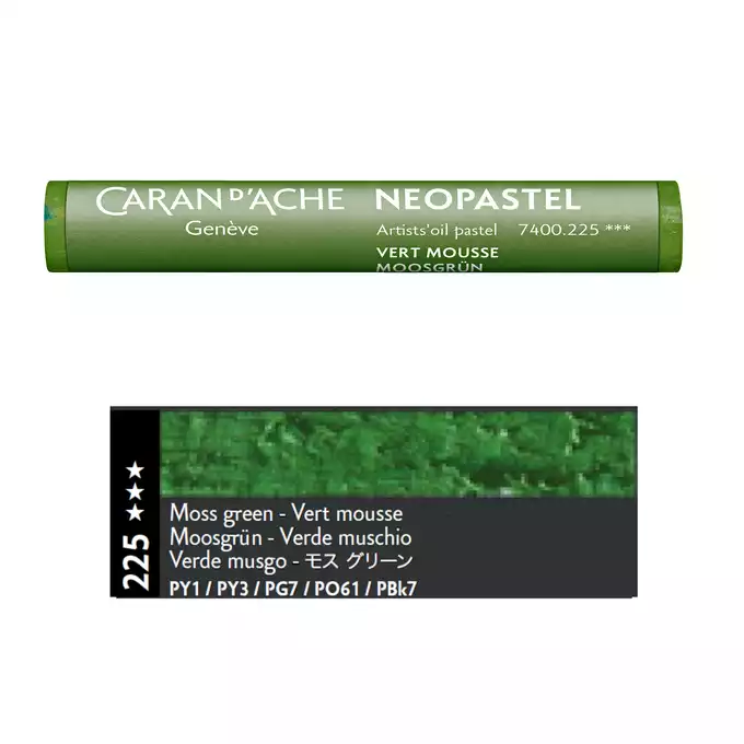 Pastela olejna Caran d’Ache NeoPastel, kolor 225 Moss Green