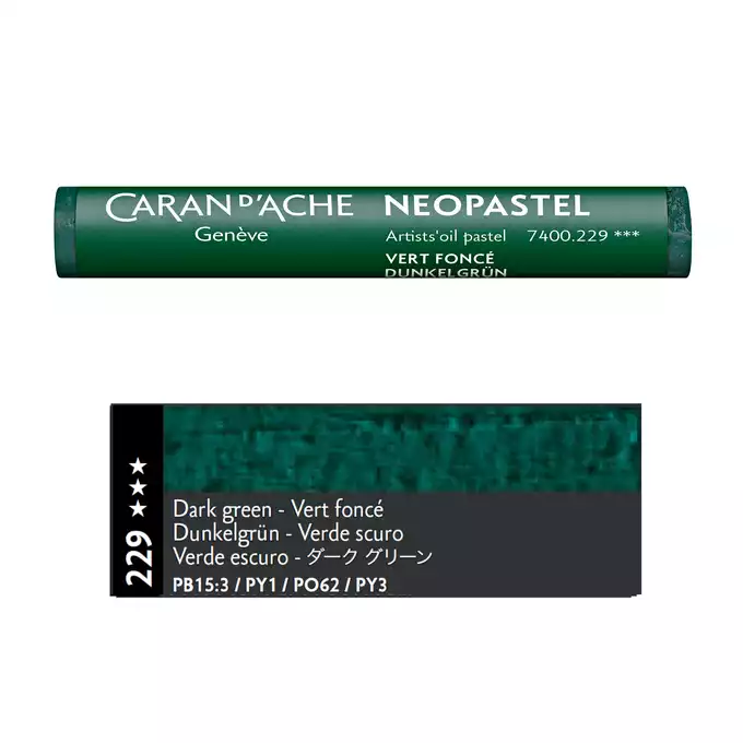 Pastela olejna Caran d’Ache NeoPastel, kolor 229 Dark Green