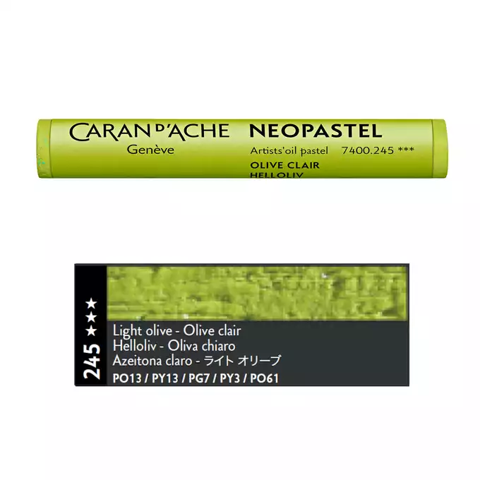 Pastela olejna Caran d’Ache NeoPastel, kolor 245 Light Olive