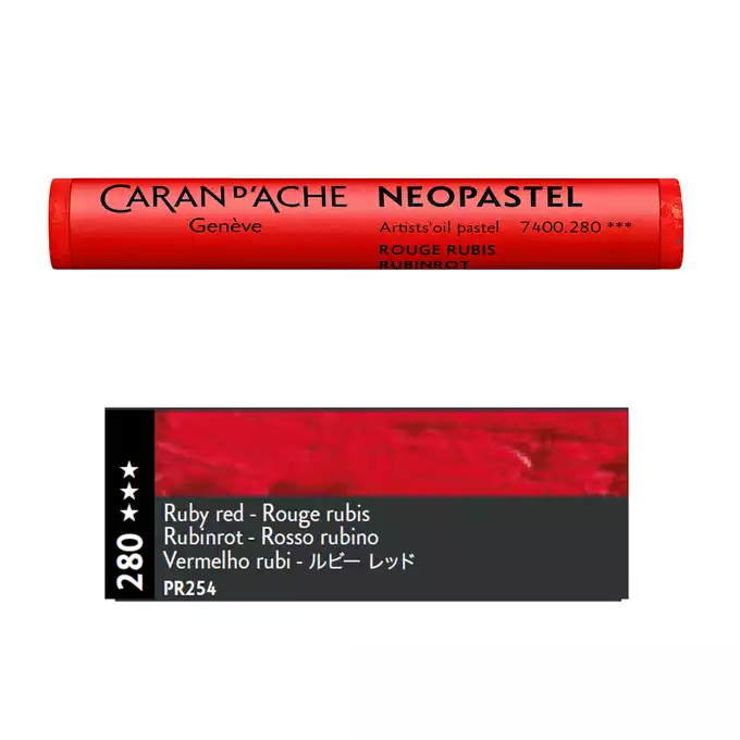 Pastela olejna Caran d’Ache NeoPastel, kolor 280 Ruby Red