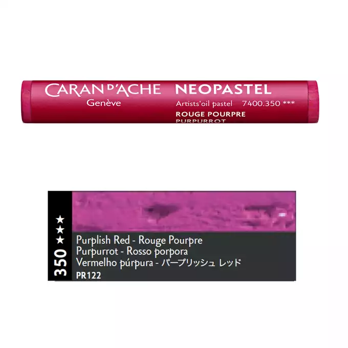 Pastela olejna Caran d’Ache NeoPastel, kolor 350 Purplish Red