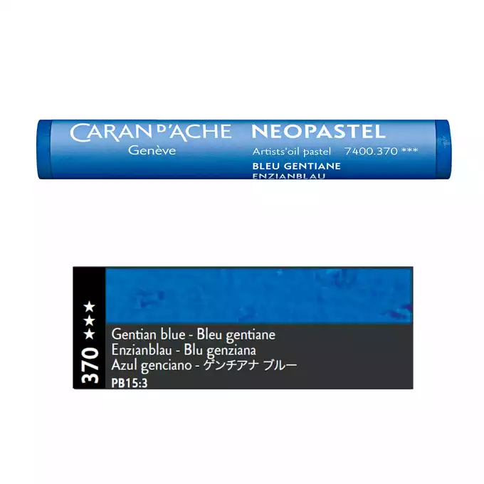 Pastela olejna Caran d’Ache NeoPastel, kolor 370 Gentian Blue