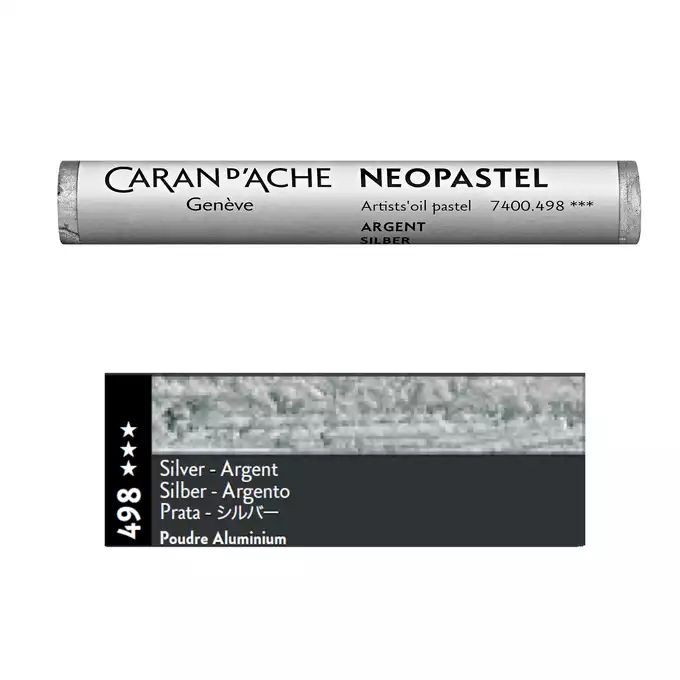 Pastela olejna Caran d’Ache NeoPastel, kolor 498 Silver