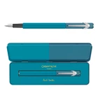 Pióro wieczne 849 Caran d'Ache, Paul Smith kolekcja 4, w pudełku Cyan/Steel, stalówka F