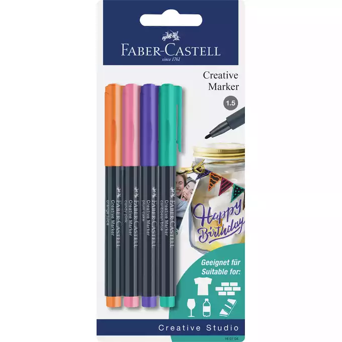 ZESTAW PISAKÓW KREATYWNYCH FABER-CASTELL, 4 KOLORY