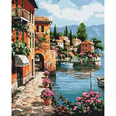 Malowanie po numerach BRUSHME, 40x50 cm, pod słońcem Positano