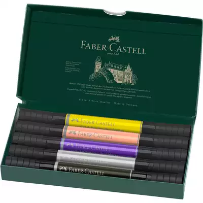 PISAKI DWUSTRONNE PITT ARTIST PEN FABER-CASTELL, 5 KOLORÓW - ZESTAW FASHION