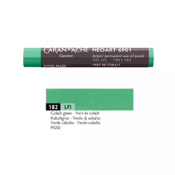 Pastela olejna Caran d’Ache Neoart, kolor 182 Cobalt Green