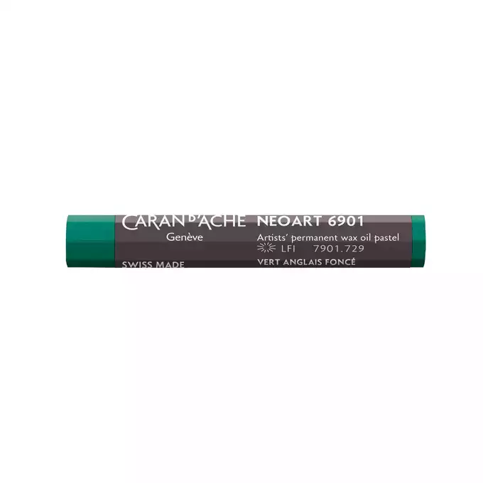 Pastela olejna Caran d’Ache Neoart, kolor 729 Dark English Green