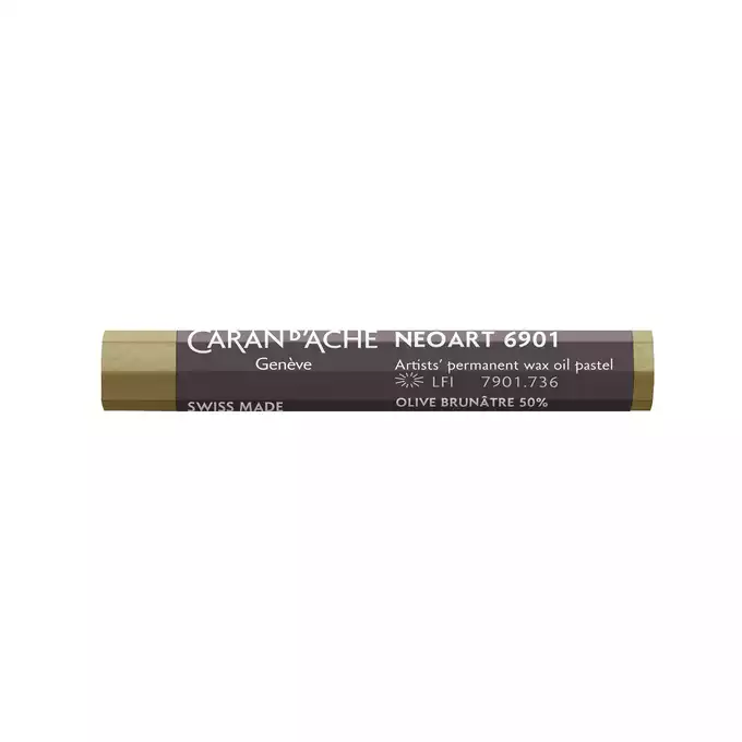 Pastela olejna Caran d’Ache Neoart, kolor 736 Brown Olive 50%