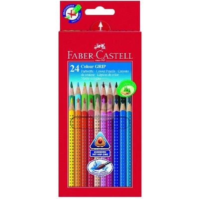 KREDKI GRIP 2001 24 KOL. OPAKOWANIE KARTONOWE FABER CASTELL