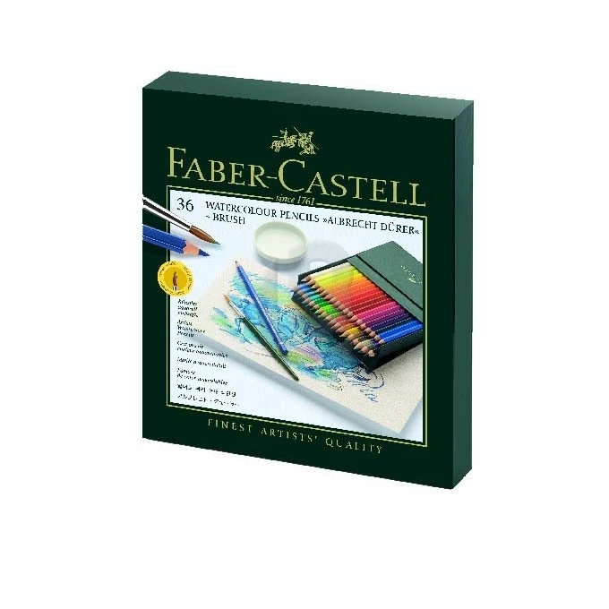 KREDKI ALBRECHT DURER  FABER-CASTELL, 36 KOLORÓW + PĘDZEL STUDIO BOX