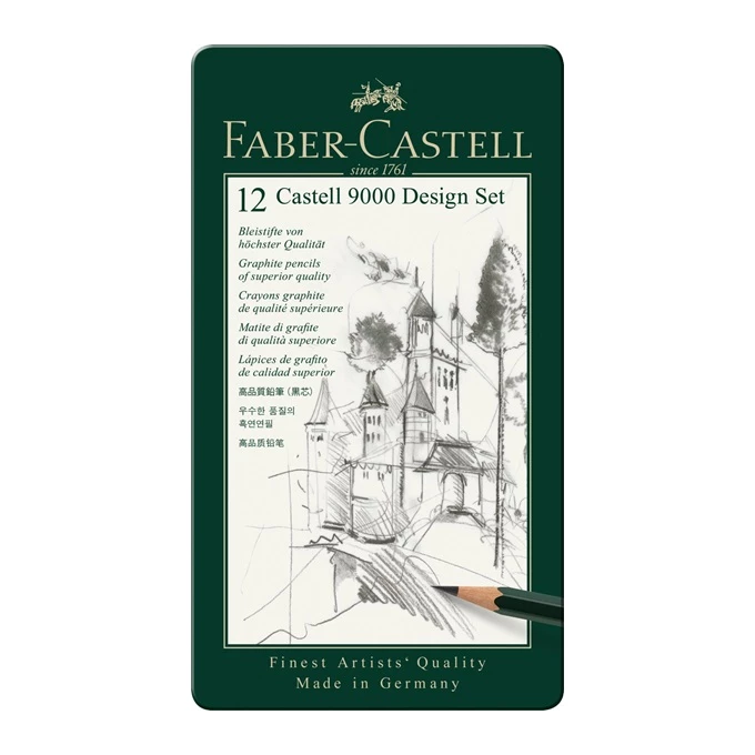 ZESTAW 12 OŁÓWKÓW CASTELL 9000 DESIGN FABER-CASTELL