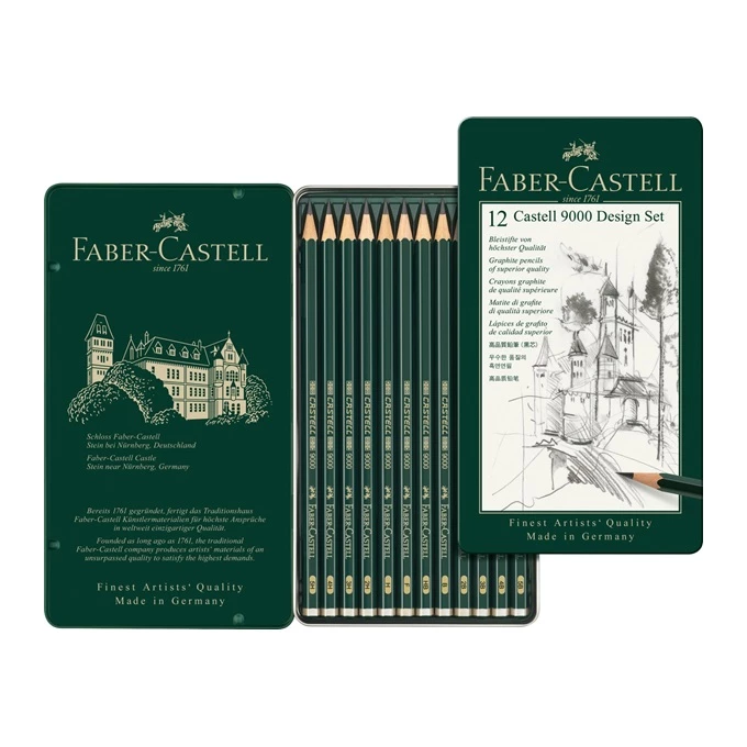 ZESTAW 12 OŁÓWKÓW CASTELL 9000 DESIGN FABER-CASTELL