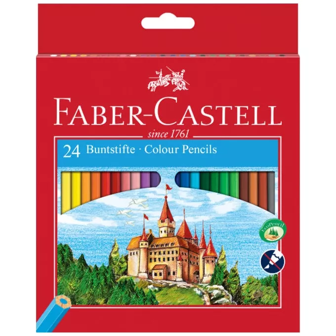 KREDKI ZAMEK FABER-CASTELL, 24 KOLORY