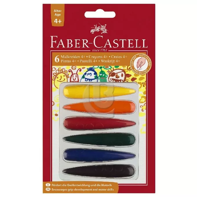 KREDKI ŚWIECOWE 6-KOL. BLISTER FABER-CASTELL