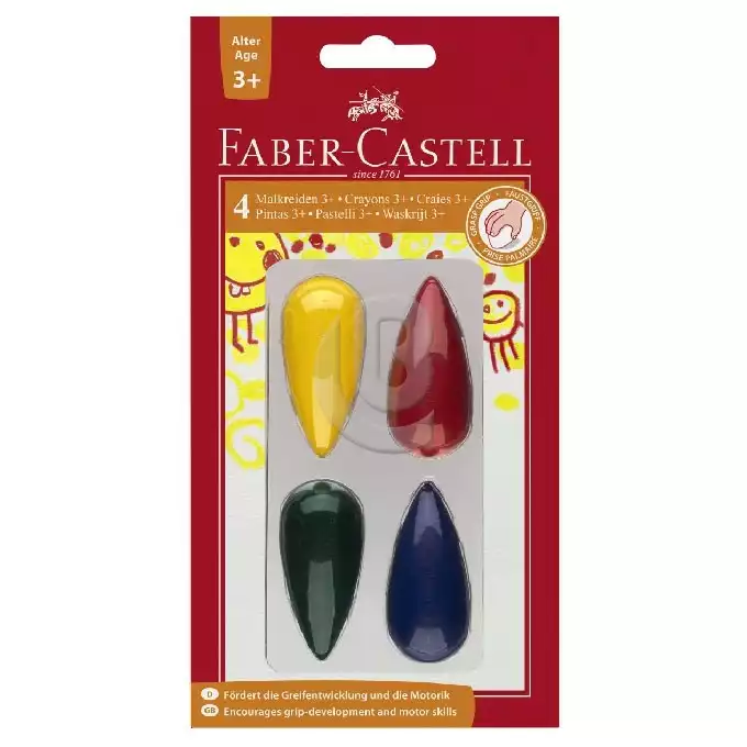 KREDKI ŚWIECOWE 4-KOL. BLISTER FABER CASTELL