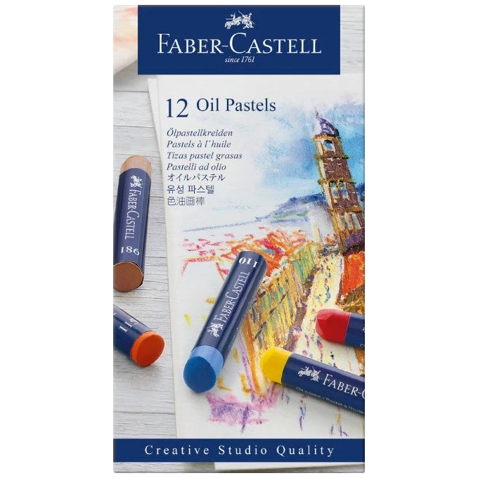 PASTELE OLEJNE CREATIVE STUDIO FABER-CASTELL, 12 KOLORÓW