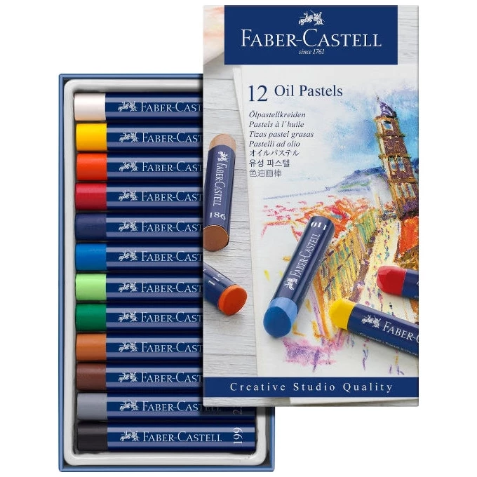 PASTELE OLEJNE CREATIVE STUDIO FABER-CASTELL, 12 KOLORÓW