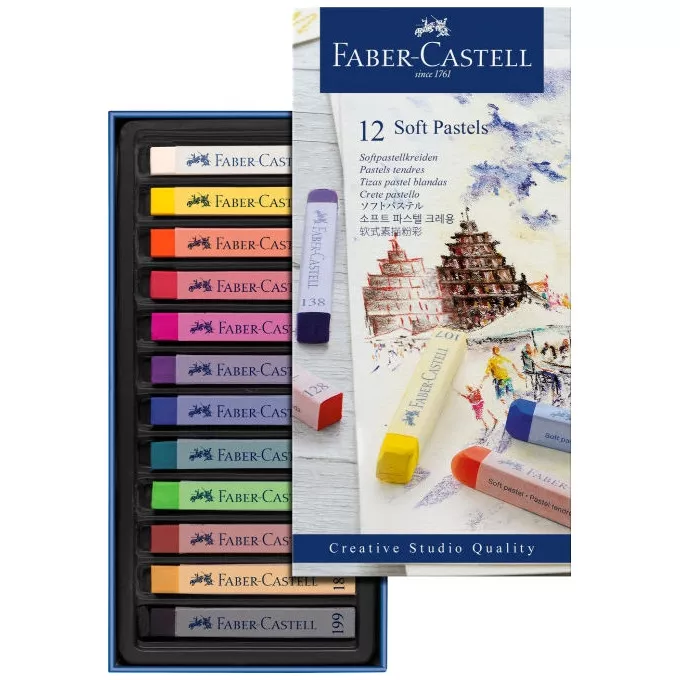 PASTELE SUCHE CREATIVE STUDIO FABER-CASTELL, 12 KOLORÓW