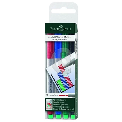 MULTIMARK OHP NIEPERMANENTNY M ETUI 4   SZT FABER CASTELL