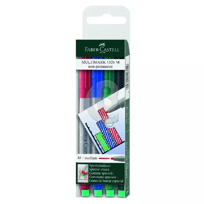 MULTIMARK OHP NIEPERMANENTNY M ETUI 4   SZT FABER CASTELL