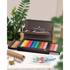 ART &amp; GRAPHIC COLLECTION FABER-CASTELL, 125 ELEMENTÓW W KASECIE DREWNIANEJ