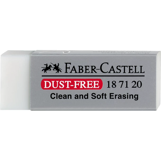 GUMKA DO ŚCIERANIA OŁÓWKÓW I KREDEK DUST FREE PLASTIKOWA BIAŁA DUŻA FABER-CASTELL