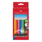 KREDKI Z GUMKĄ FABER CASTELL, 12 KOLORÓW