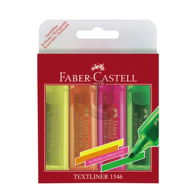 ZAKREŚLACZ 1546 4 KOLORY FABER-CASTELL