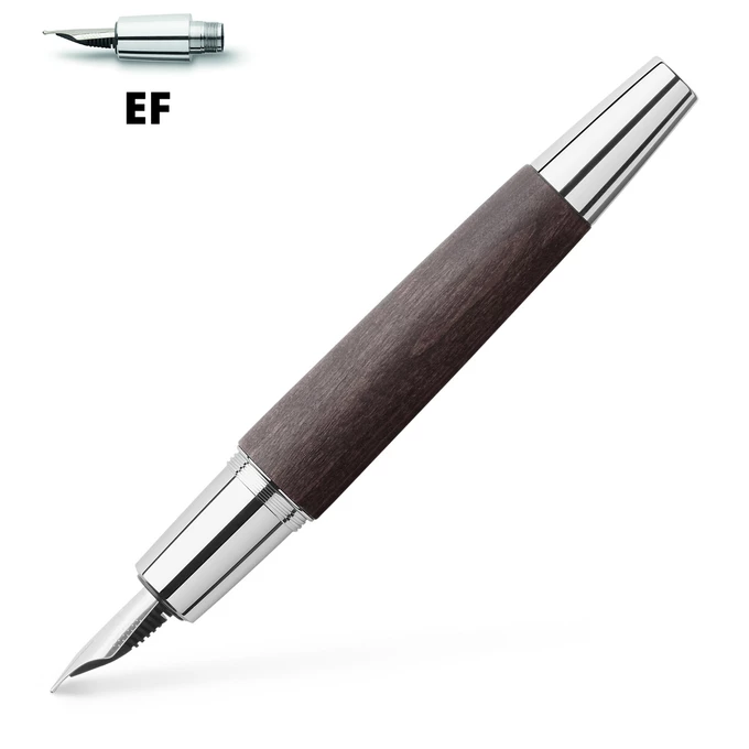 PIÓRO WIECZNE E-MOTION PEARWOOD BLACK FABER-CASTELL - Stalówka: EF - extra cienka