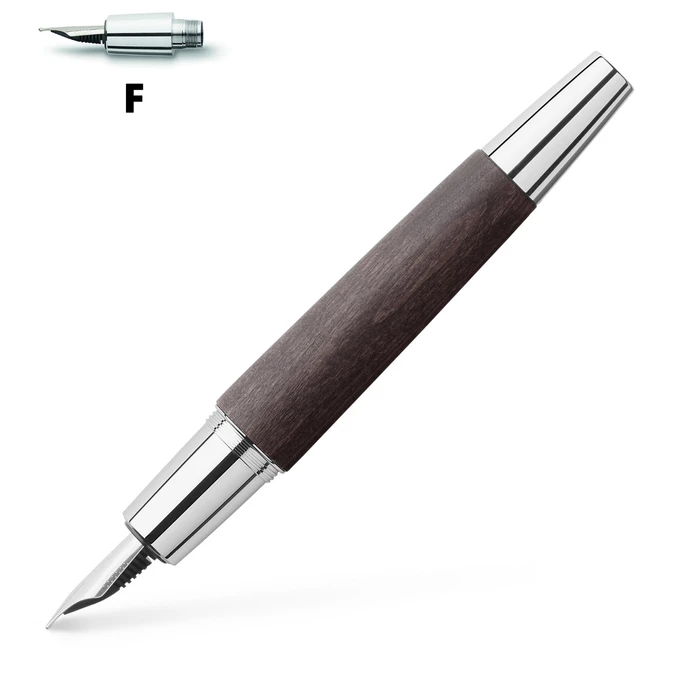 PIÓRO WIECZNE E-MOTION PEARWOOD BLACK FABER-CASTELL - Stalówka: F - cienka